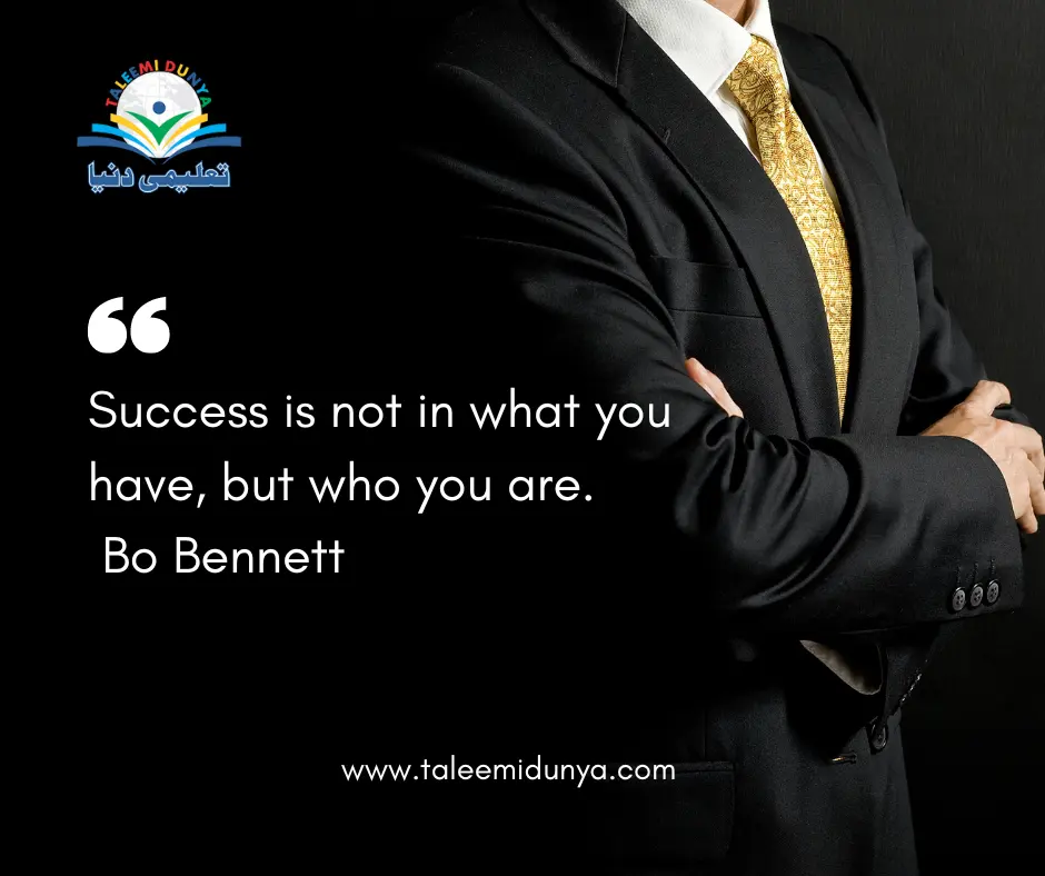 Success is not in what you have